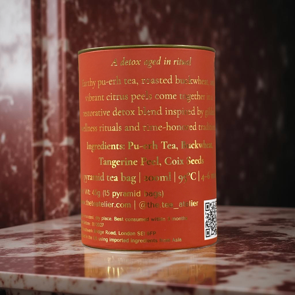 Dynasty Detox tea tin back