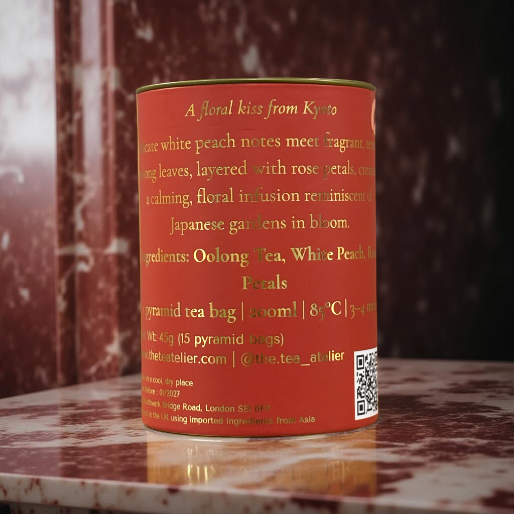 Kyoto Kiss tea tin back