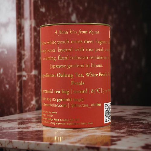 Kyoto Kiss tea tin back