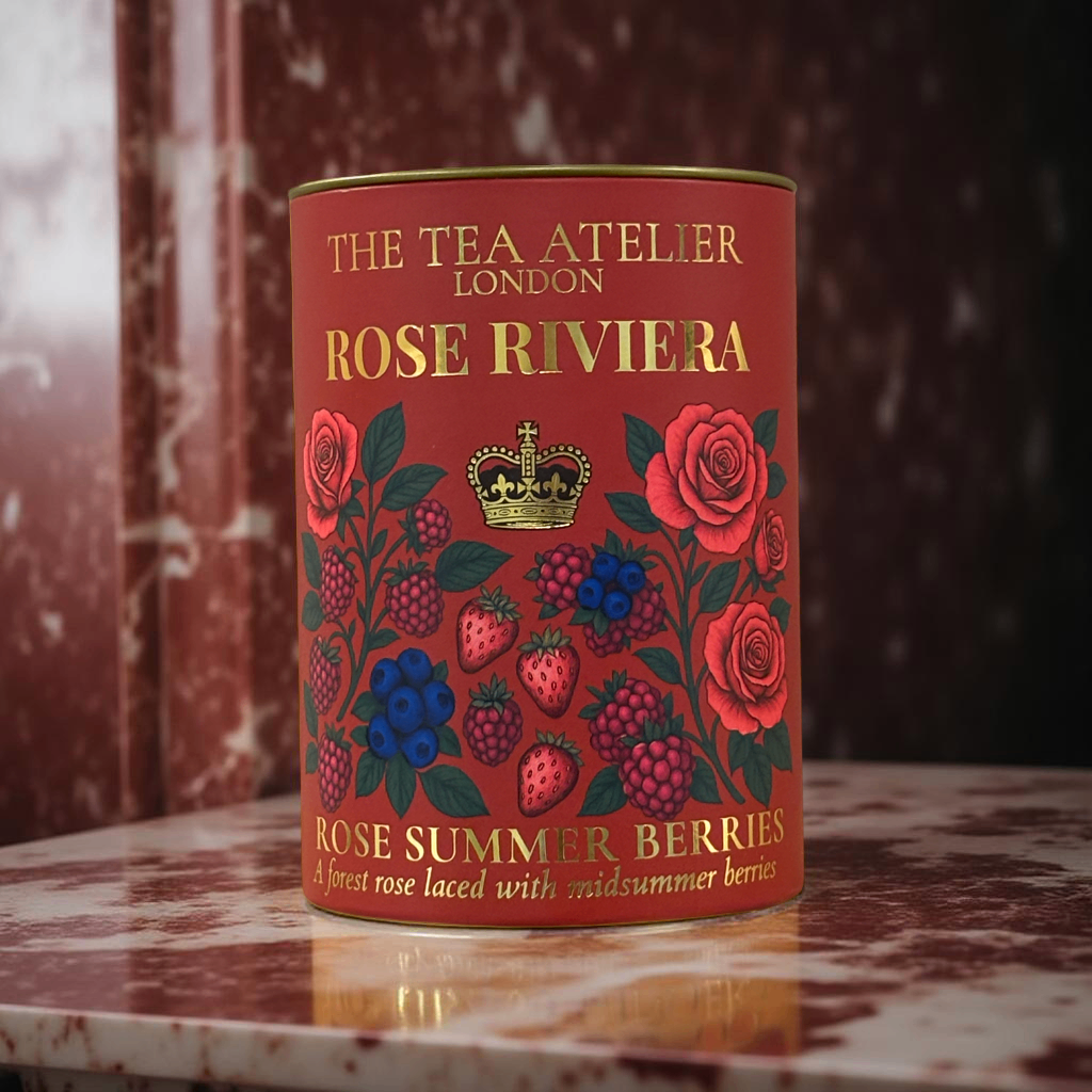 Rose Riviera tea tin front